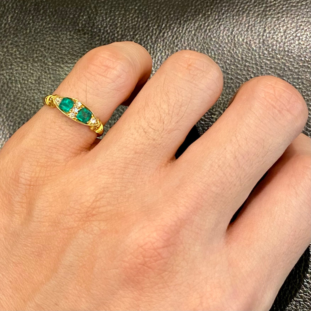 エメラルド・ダイヤリング – 銀座アンティーク・アイ