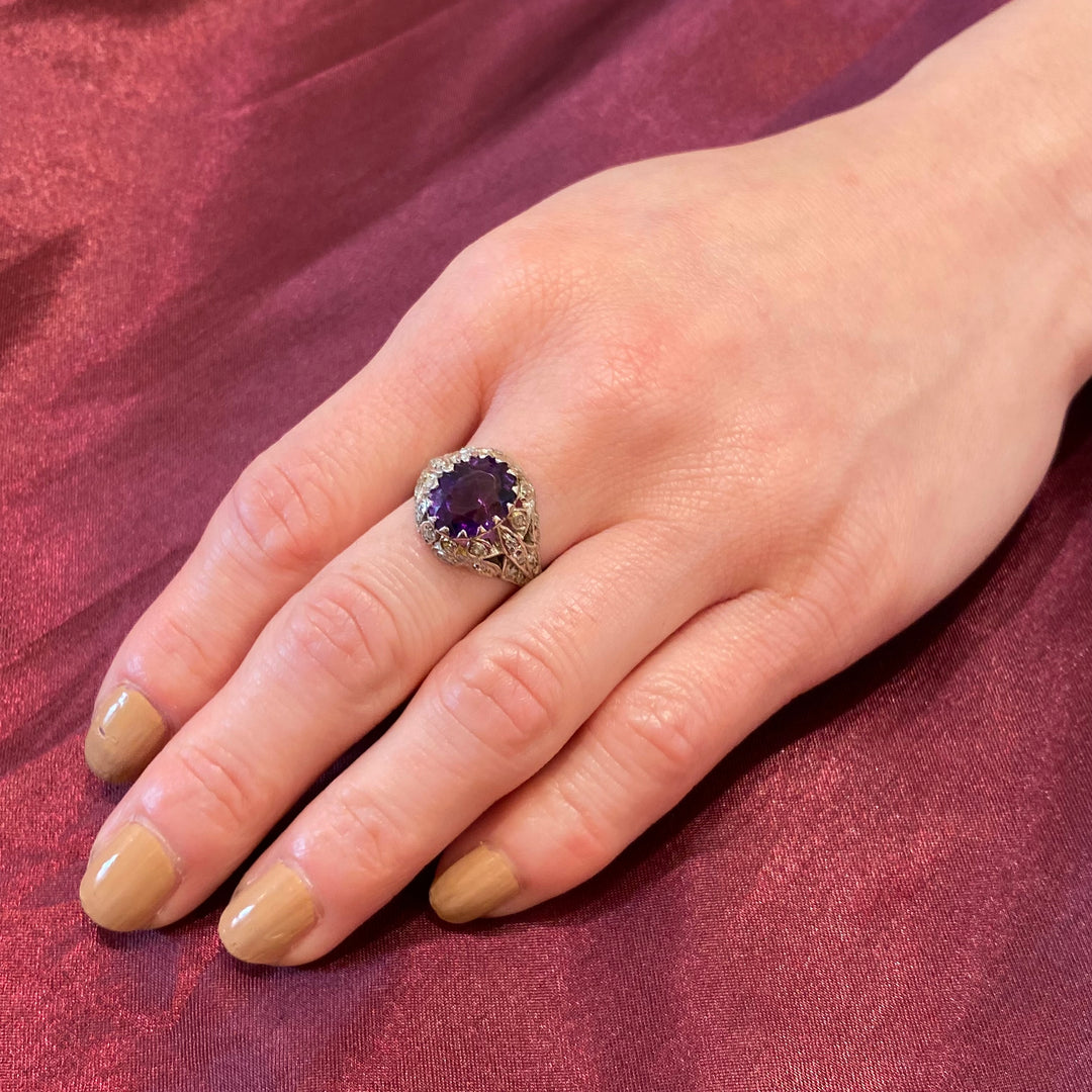 アメシスト・ダイヤリング – 銀座アンティーク・アイ