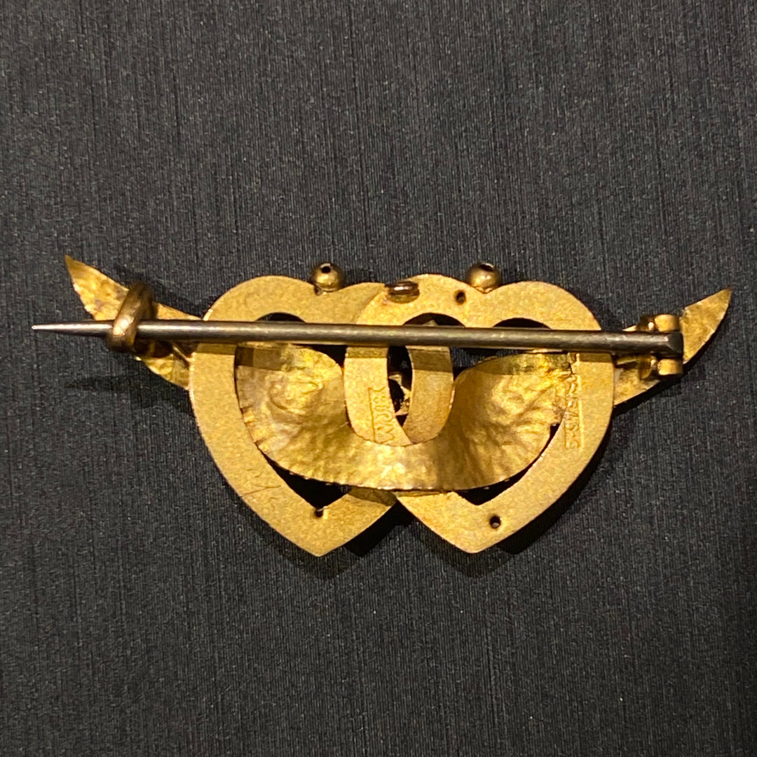 ダブルハート＆天使の翼ブローチ – 銀座アンティーク・アイ