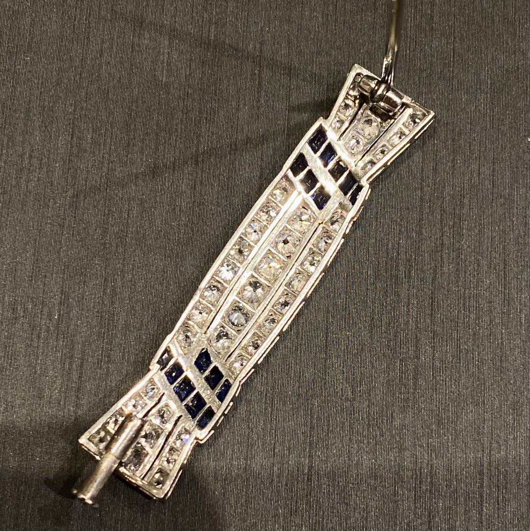 高品質の人気 アールデコ・サファイアブローチ 銀座アンティーク・アイ – アクセサリー