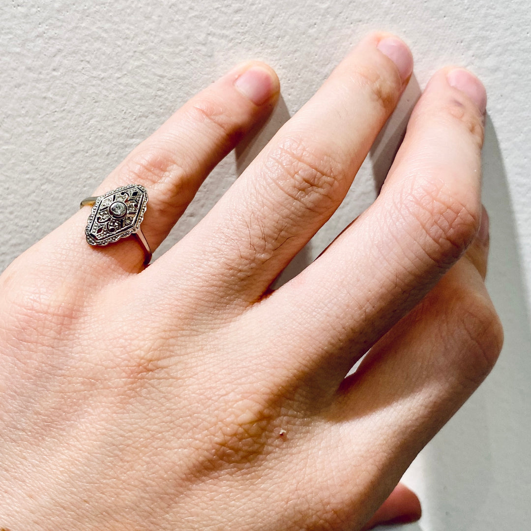 ダイヤ・オープンワークリング – 銀座アンティーク・アイ