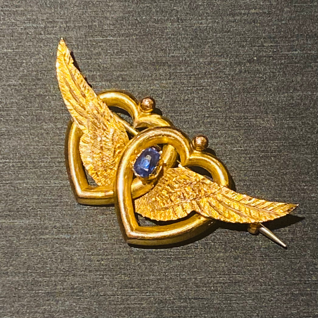 ダブルハート＆天使の翼ブローチ – 銀座アンティーク・アイ