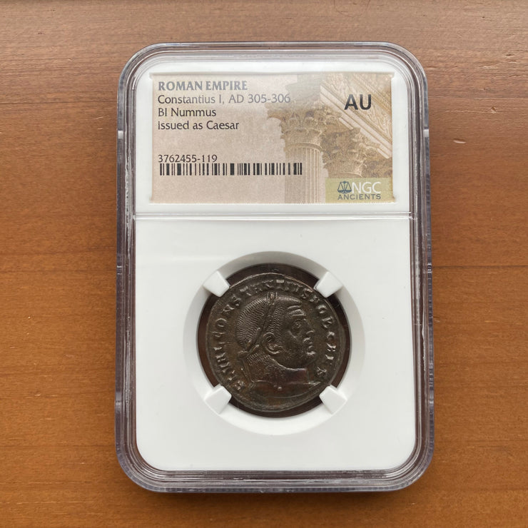 【保証書付】 古代ローマコイン コンスタンティヌス2世 銅貨  230708c